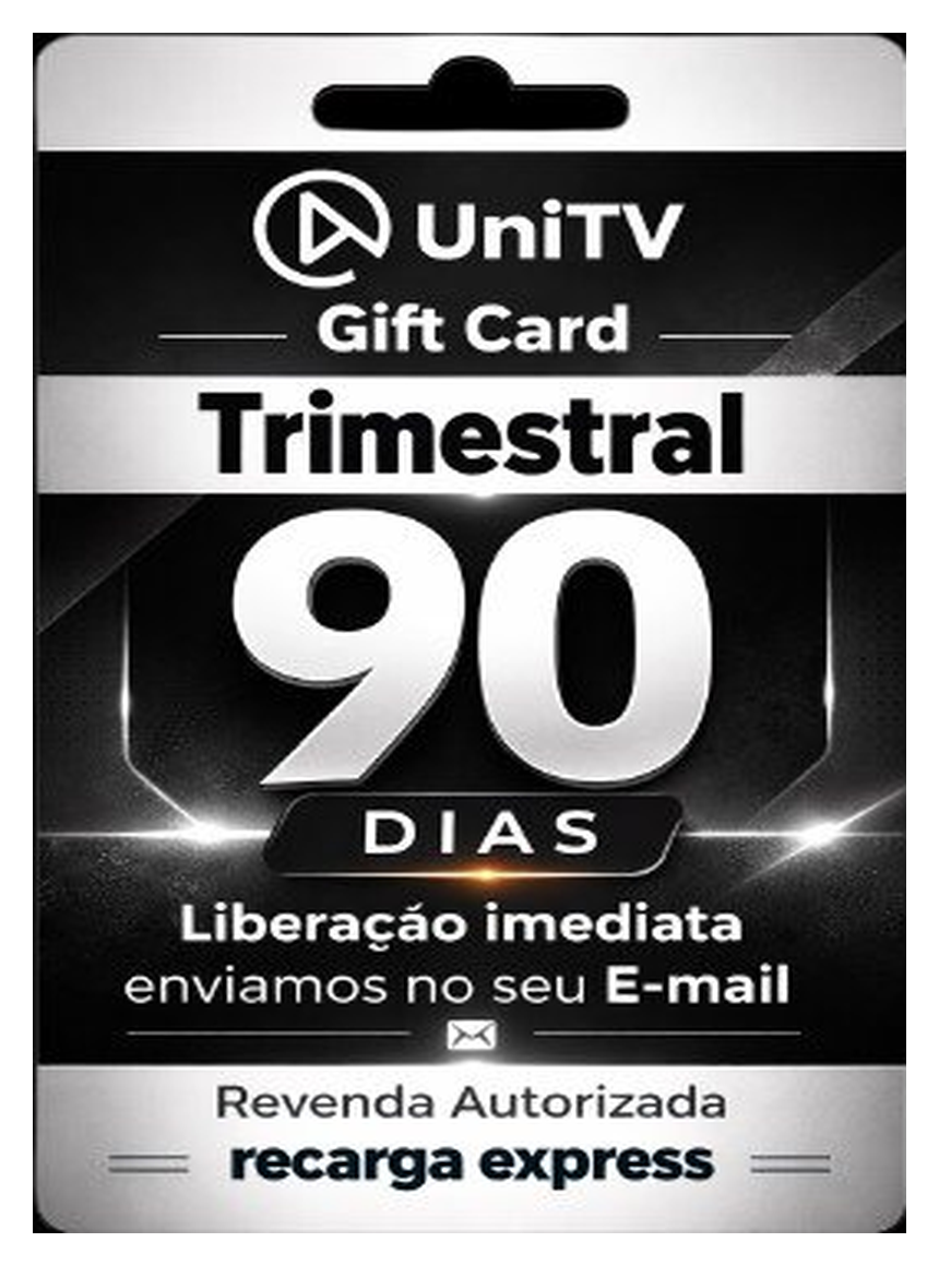 Gift Card UniTV 90 Dias — Código Digital Trimestral